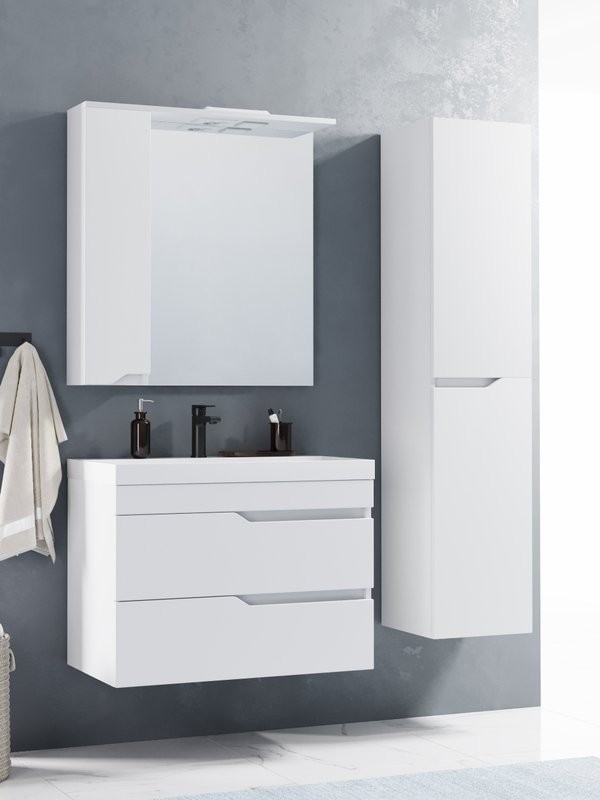 Зеркало Corozo Теона 80 R белое