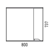 Зеркало Corozo Теона 80 R белое Зеркало Corozo Теона 80 R белое