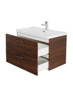 Тумба с раковиной BelBagno Due 80 ручки матовый темный никель, noce