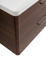 Тумба с раковиной BelBagno Due 80 ручки матовый темный никель, noce