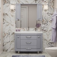 Мебель для ванной комнаты Misty Терра 110 серая Мебель для ванной комнаты Misty Терра 110 серая