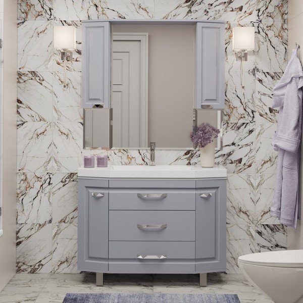 Мебель для ванной комнаты Misty Терра 110 серая