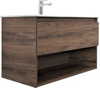 Тумба с раковиной Comforty Бордо 90 дуб темно-коричневый