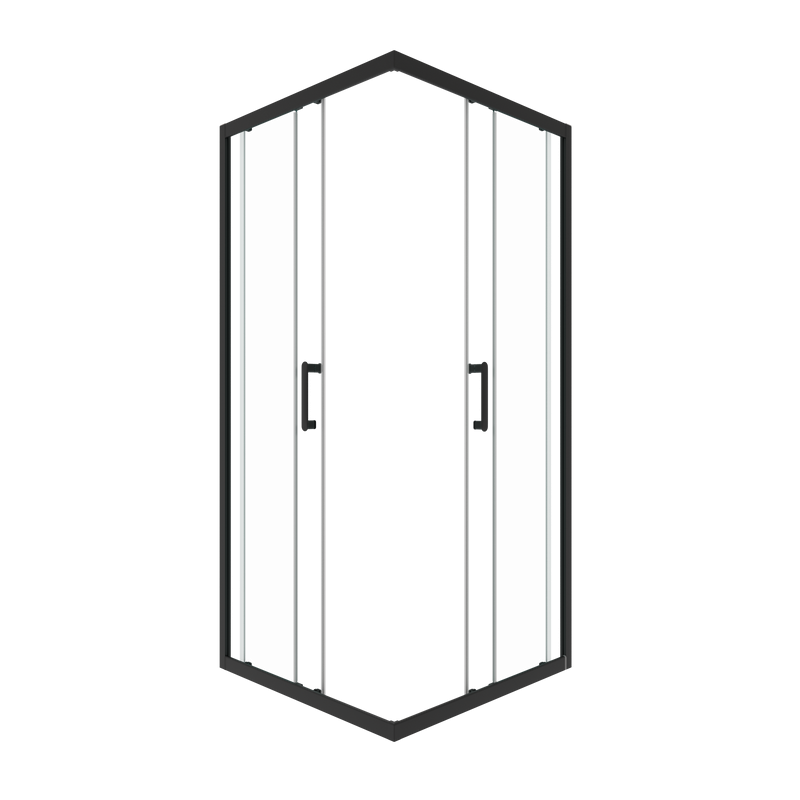 Душевой уголок Triton 100x100 см, без поддона, профиль черный, стекло прозрачное