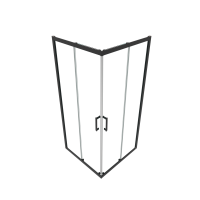 Душевой уголок Triton 100x100 см, без поддона, профиль черный, стекло прозрачное