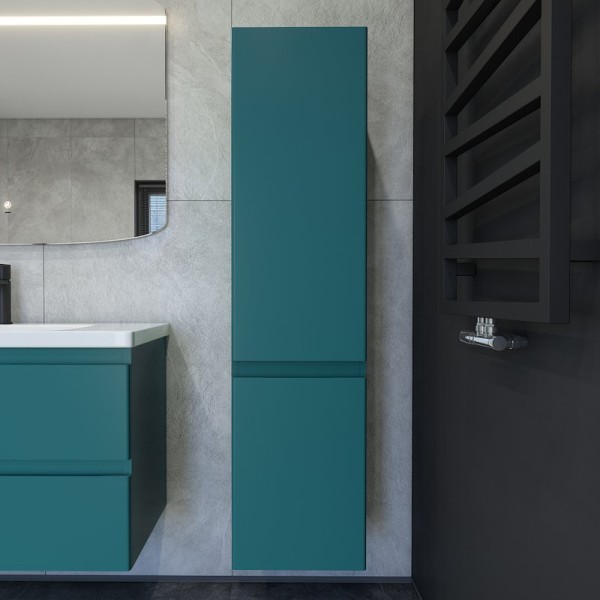 Шкаф-пенал для ванной Caprigo Forte 35 R изумрудно-бирюзовый