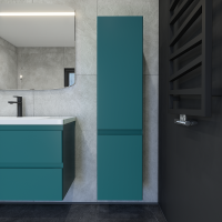 Шкаф-пенал для ванной Caprigo Forte 35 R изумрудно-бирюзовый Шкаф-пенал для ванной Caprigo Forte 35 R изумрудно-бирюзовый