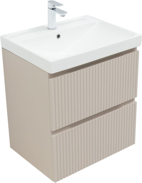 Тумба под раковину без столешницы Aquanet Джейн (Flat) 60 бежевая