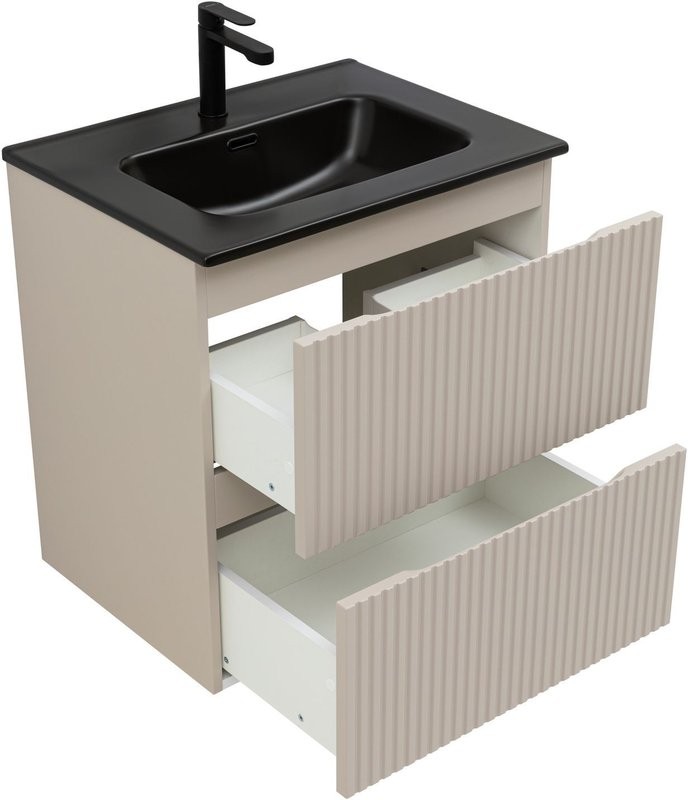Тумба под раковину без столешницы Aquanet Джейн (Flat) 60 бежевая