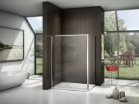 Душевой уголок Good Door Latte WTW+SP-C-WE 140x90 + очиститель для стекол