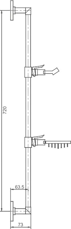Душевая штанга Haiba HB8008