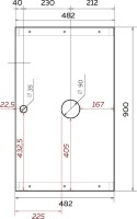 Тумба под раковину со столешницей 1MarKa Grunge Loft 90 бетон светлый