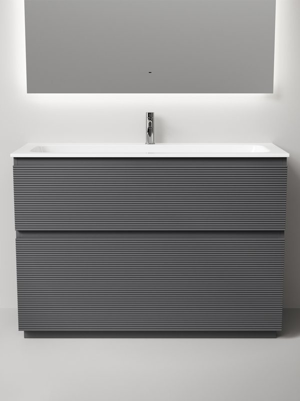 Тумба с раковиной Sancos Folk Floor 120 напольная, grey soft, раковина CN7017