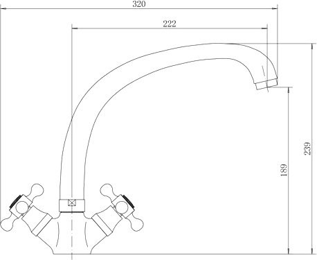 Смеситель для кухни Fashun A4219-2 хром