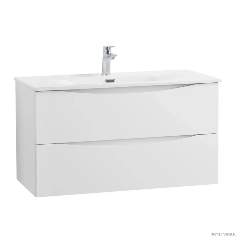 Тумба с раковиной BelBagno Marino-cer-n 90 подвесная, bianco opaco