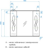 Мебель для ванной комнаты Style Line Венеция 90 белая