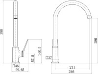 Смеситель для кухни Fashun A4086 хром Смеситель для кухни Fashun A4086 хром