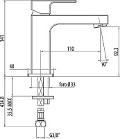Смеситель для раковины Gattoni Kubik 2582/25C0 хром
