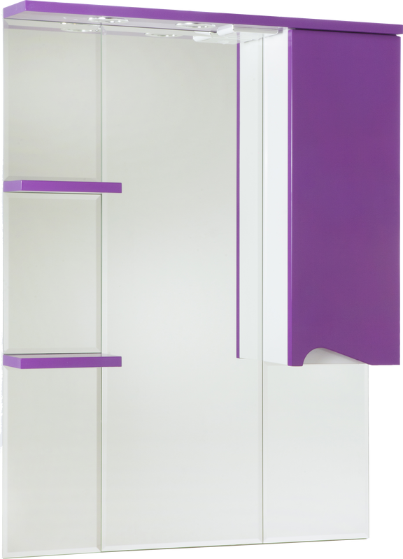 Зеркало Bellezza Эйфория R 80 фиолетовое, с подсветкой