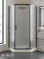 Душевой уголок Parly ZPE911BF 90х90 см, с поддоном, профиль матовый черный, стекло матовое