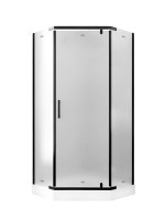 Душевой уголок Parly ZPE911BF 90х90 см, с поддоном, профиль матовый черный, стекло матовое