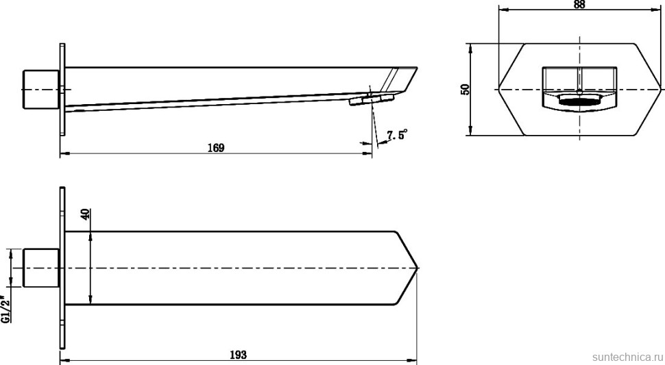 Излив Lemark LM3981C для ванны