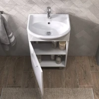 Тумба с раковиной Vigo Hoska 50 1 дверца, белая