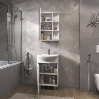 Тумба с раковиной Vigo Hoska 50 1 дверца, белая