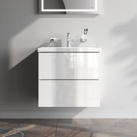 Тумба с раковиной AM.PM Gem 60 белый глянец, подвесная, с 2 ящиками