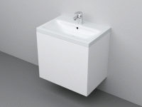 Тумба с раковиной AM.PM Gem 60 белый глянец, подвесная, с 2 ящиками