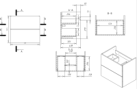 Тумба с раковиной AM.PM Gem 60 белый глянец, подвесная, с 2 ящиками