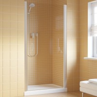 Душевая дверь в нишу Vegas Glass EP Lux 85 07 01 R профиль матовый хром, стекло прозрачное