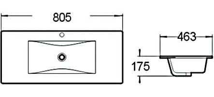 Раковина SantiLine SL-2102 80
