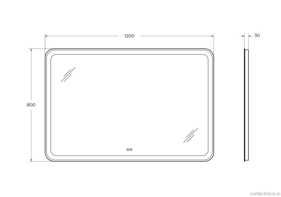 Зеркало Cezares Multicolore 120х80 с подсветкой
