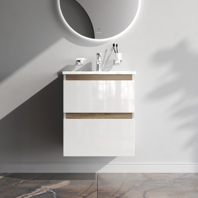 Тумба под раковину без столешницы AM.PM X-Joy 55, подвесная, белый глянец