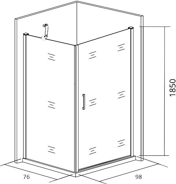 Душевой уголок Good Door Mokka Mokka DR+SP 100х80х185 см
