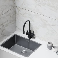 Смеситель для кухни Sancos Arno SC4005MB с гибким изливом, матовый черный