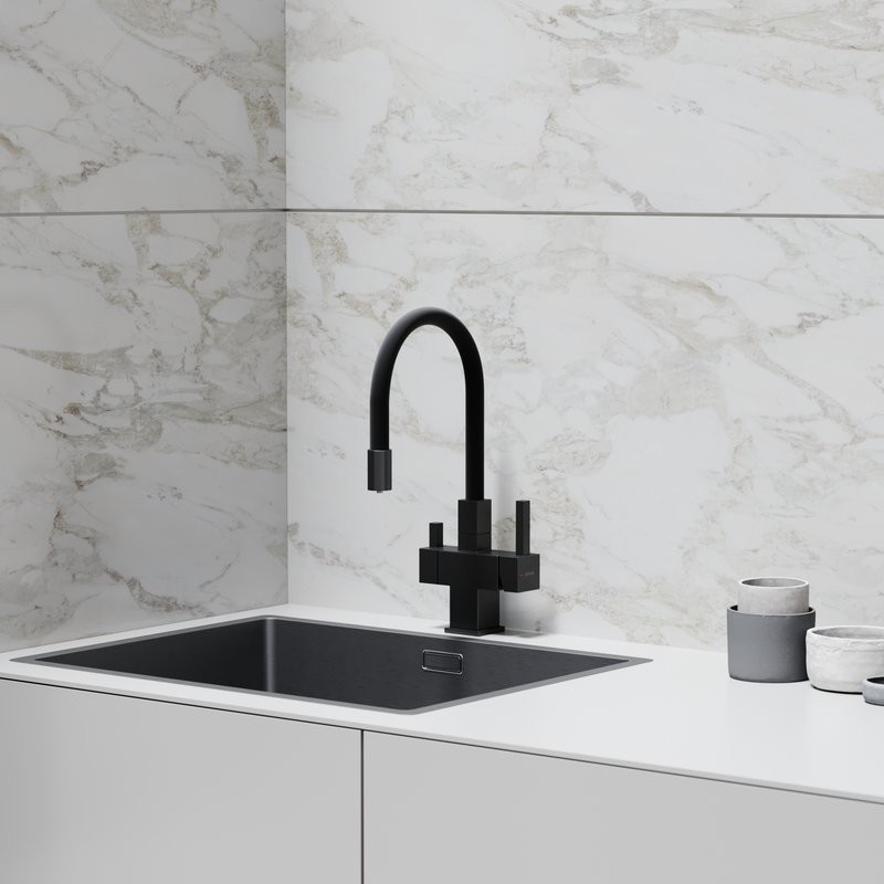 Смеситель для кухни Sancos Arno SC4005MB с гибким изливом, матовый черный