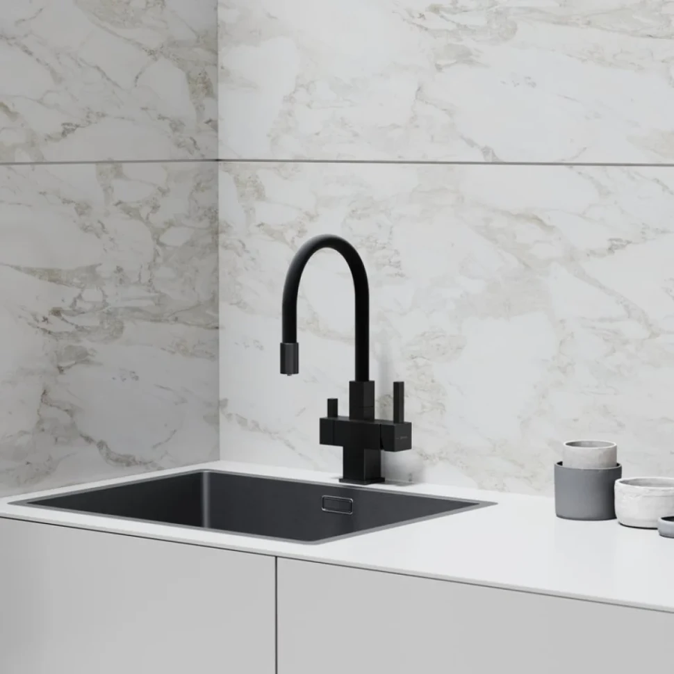 Смеситель для кухни Sancos Arno SC4005MB с гибким изливом, матовый черный