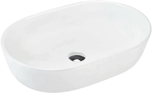 Накладная раковина beWash Bogen 88601001 60 см без отверстия под смеситель белая глянцевая