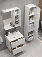 Мебель для ванной комнаты SanStar Ориана 60 подвесная, раковина Sanita luxe Quadro 60