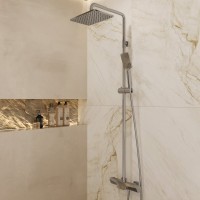 Душевая стойка BOND Cube B03-9400 с термостатом, хром