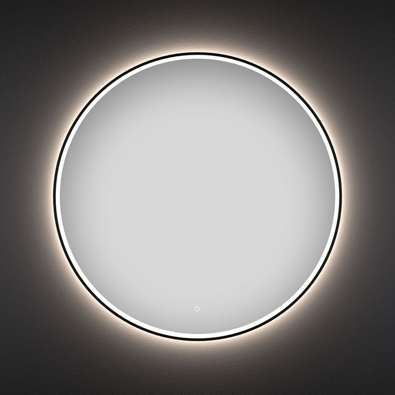 Зеркало круглое Wellsee 7 Rays’ Spectrum 70 с фронтальной подсветкой, черное матовое