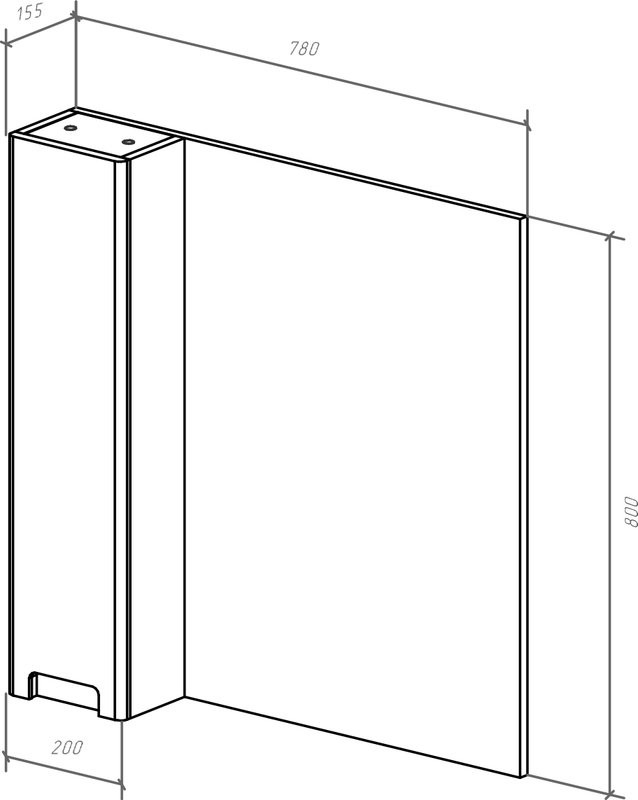 Мебель для ванной комнаты Bellezza Пегас 80 напольная, белая