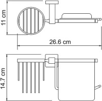 Набор Держатель Wasserkraft Lippe K-6559 с держателем освежителя воздуха + Ершик K-6527