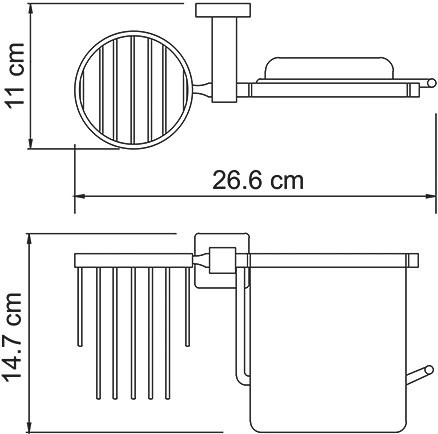 Набор Держатель Wasserkraft Lippe K-6559 с держателем освежителя воздуха + Ершик K-6527