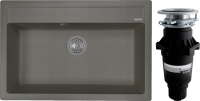 Комплект Мойка Florentina Липси 770 черная + Измельчитель Bone Crusher BC 810-SL Slim Line