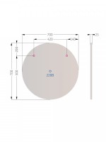 Зеркало круглое Alavann Rondo 70 ALV0113001 с подсветкой