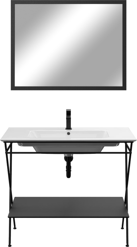 Мебель для ванной комнаты KERAMA MARAZZI Piano Next 95 напольная, матовая черная