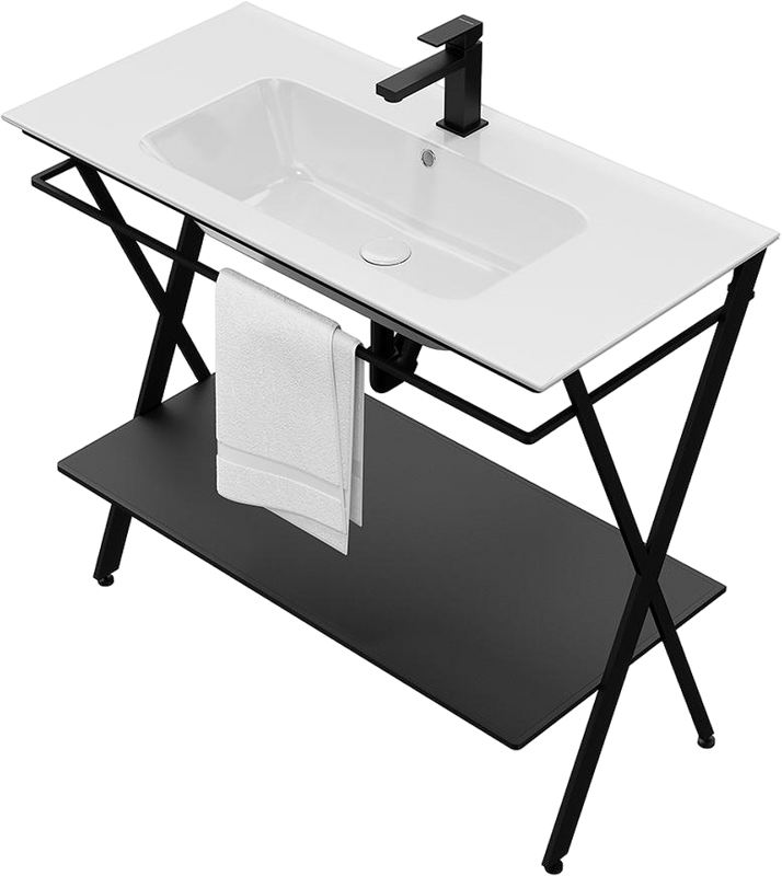 Мебель для ванной комнаты KERAMA MARAZZI Piano Next 95 напольная, матовая черная